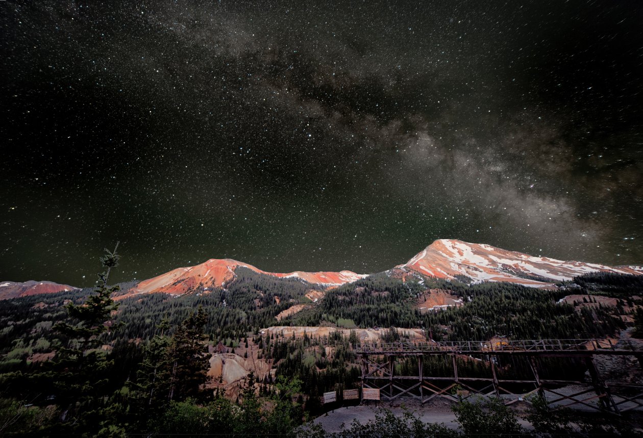 Milky Way Above Red Mountains 8k
