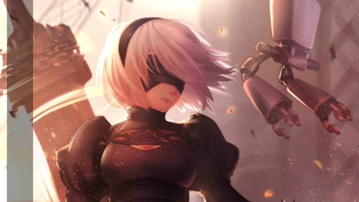 2b Nier Automata Digital Art