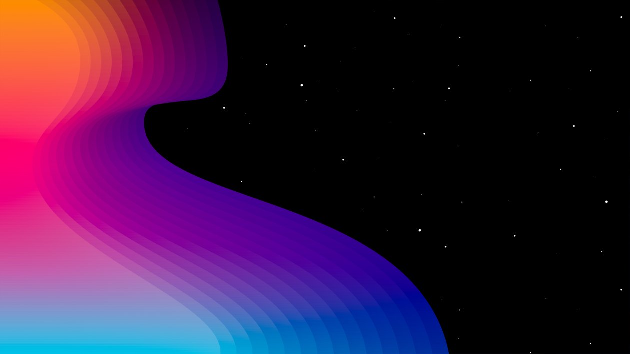 Color Path Stars Dark Sky 4k