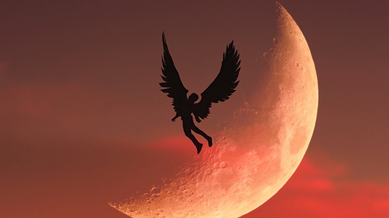 Angel Boy Flying To Moon 5k