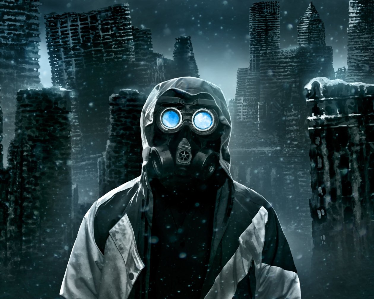 Neon Eye Mask Guy 4k