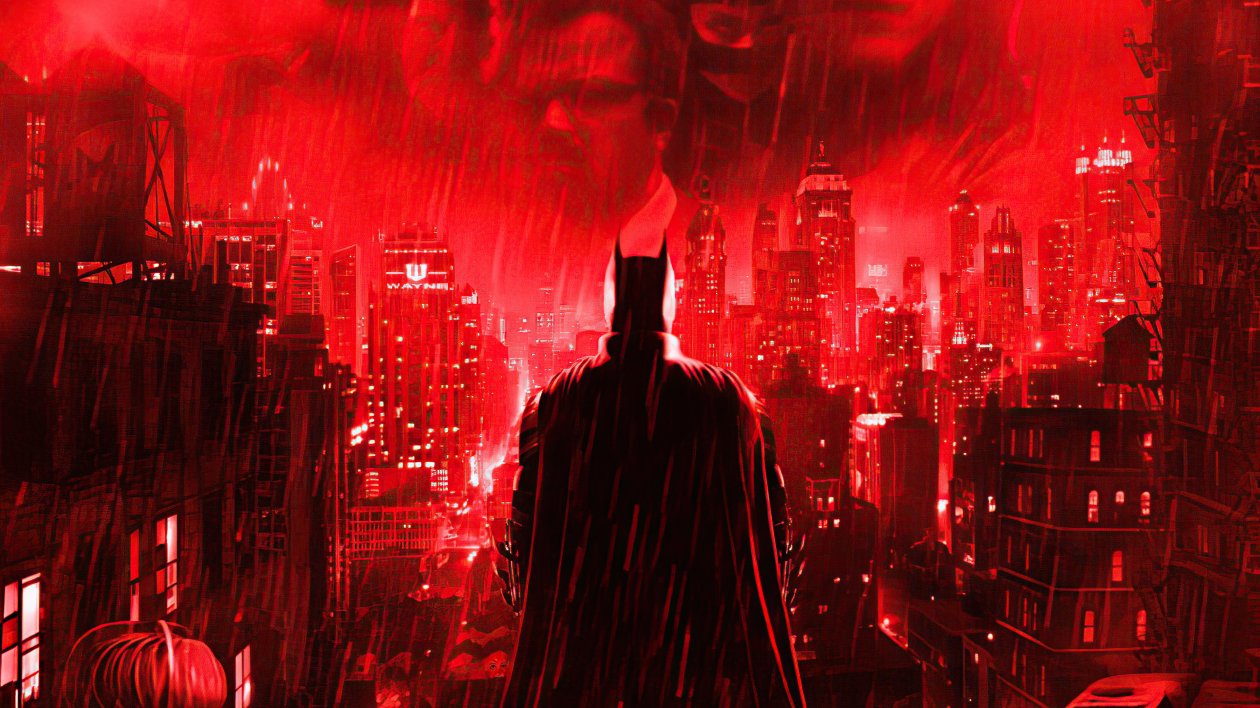 Batman In Red City 4k