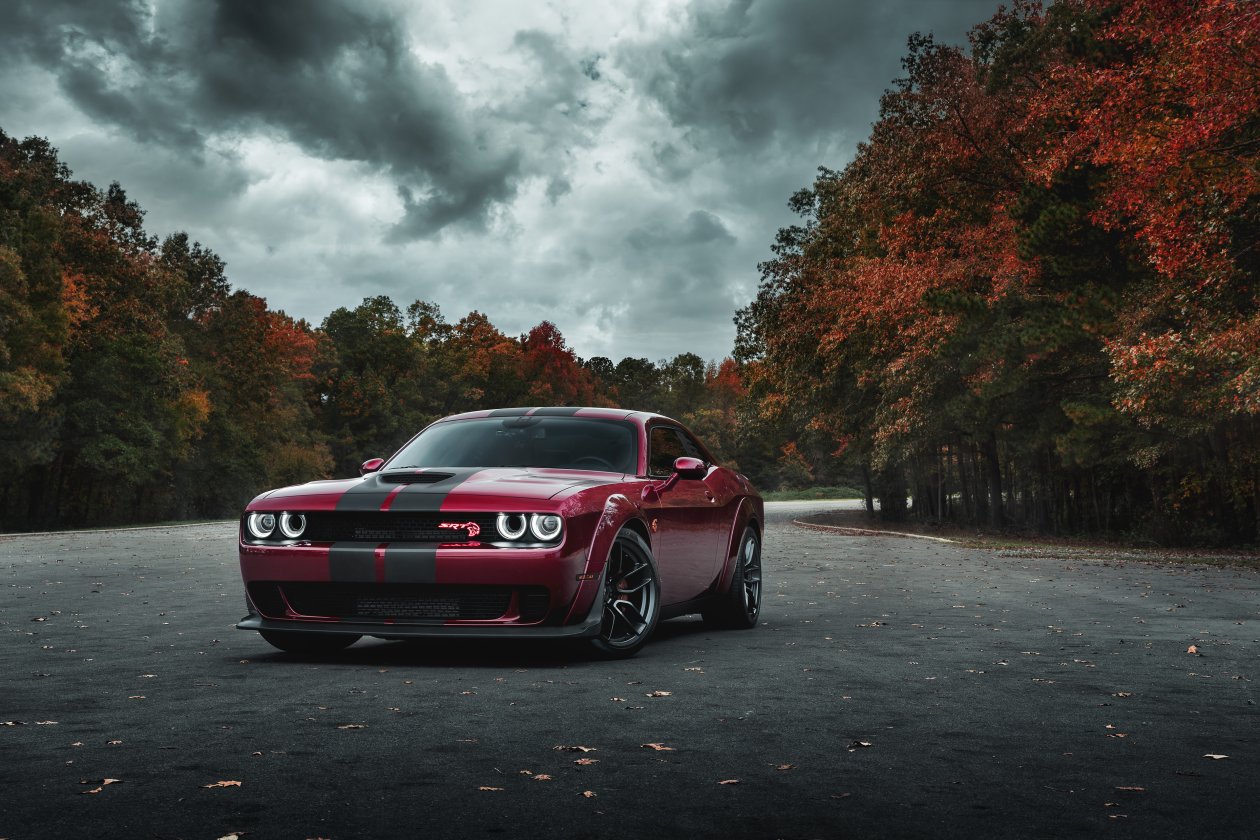 Dodge Challenger SRT Hellcat Widebody Front Look 4k