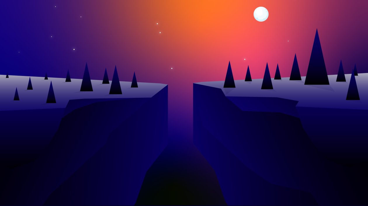 Abyss Between Mountains 4k