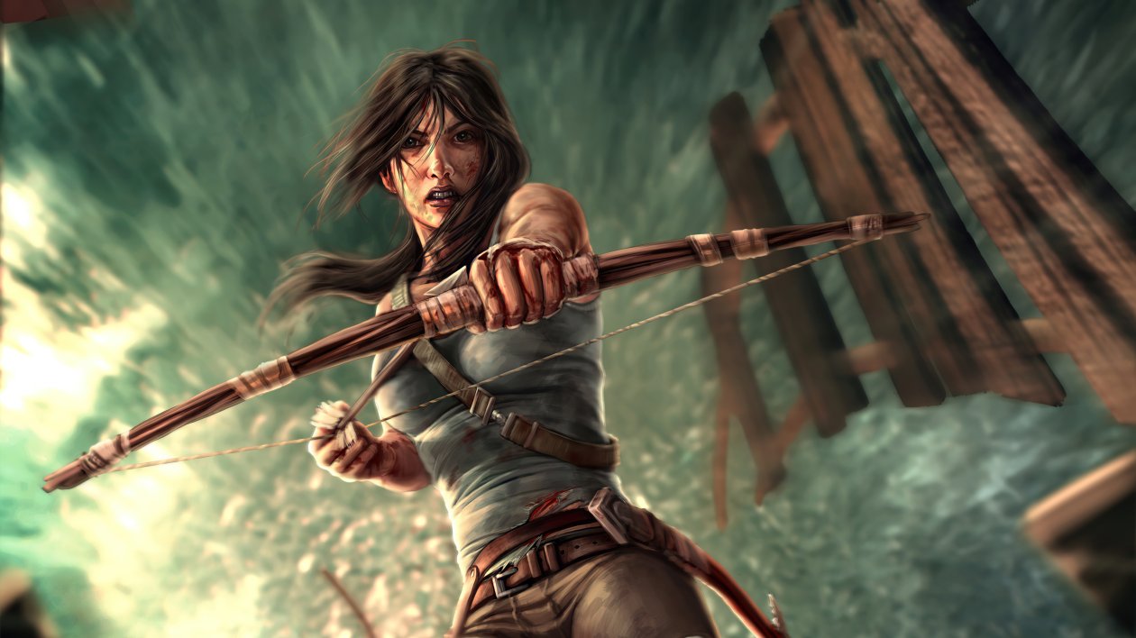 Lara Croft With Bow And Arrow