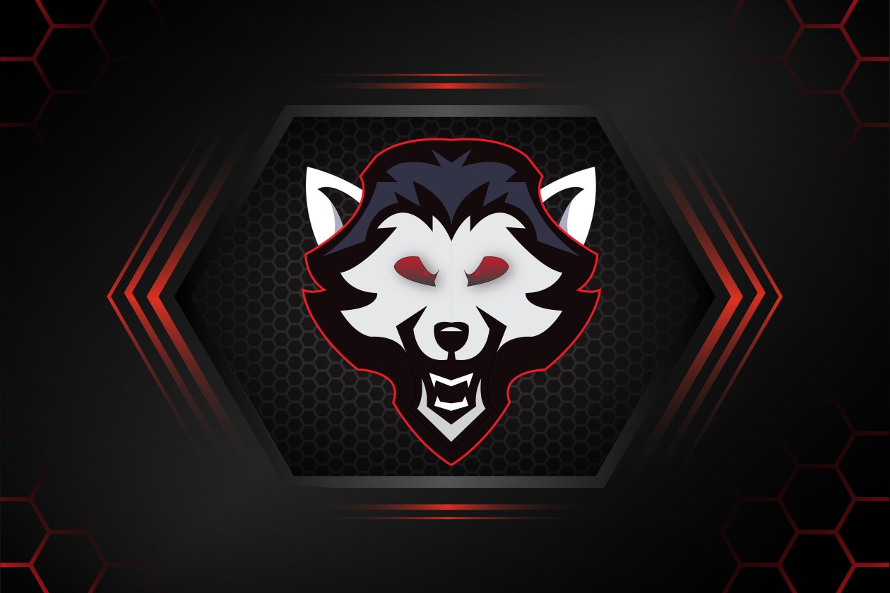 Wolf Logo Minimal 4k