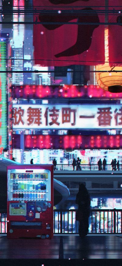 Fond d'écran iPhone Cyberpunk City Streets 5k