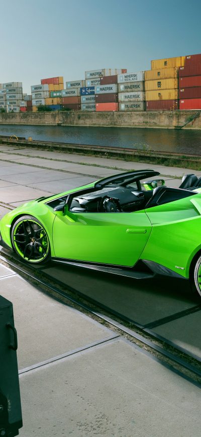 Fond d'écran iPhone Green Lamborghini Huracan 4k