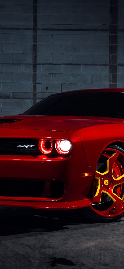 Fond d'écran iPhone Dodge Challenger SRT Hellcat Flash