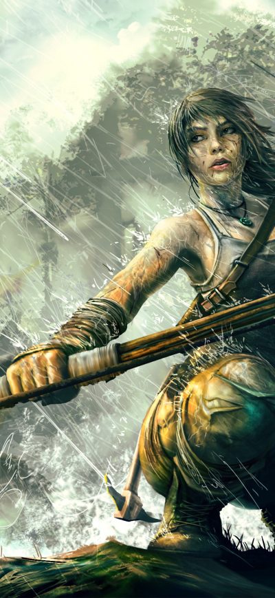 Fond d'écran iPhone Lara Croft Fantasy Girl