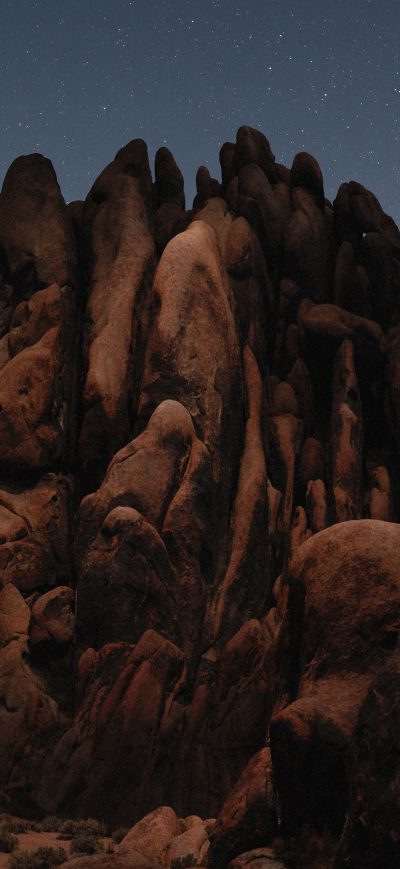 Fond d'écran iPhone Macos Mojave Stock Desert Rock Mountains 5k