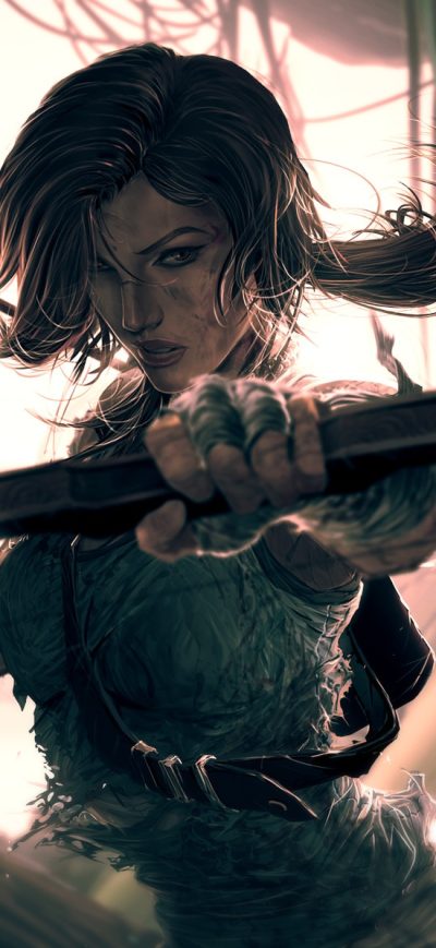 Fond d'écran iPhone Lara Croft Video Game Art