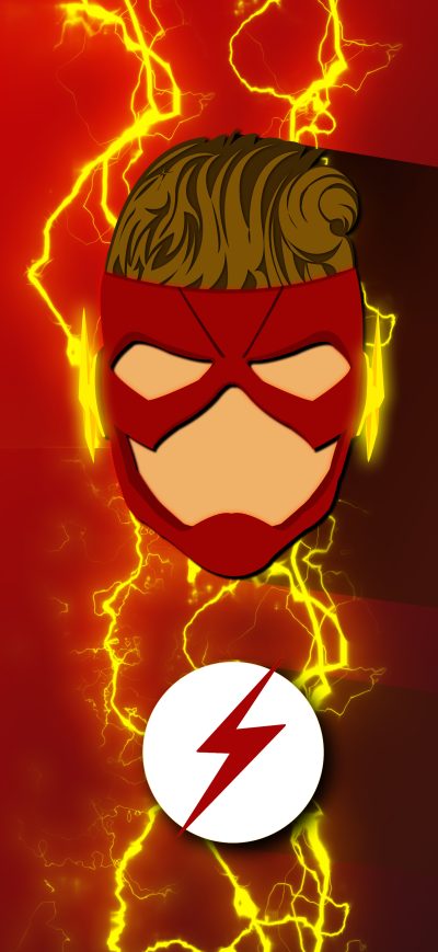 Fond d'écran Wally West Refined Costume Artwork sur iPhone