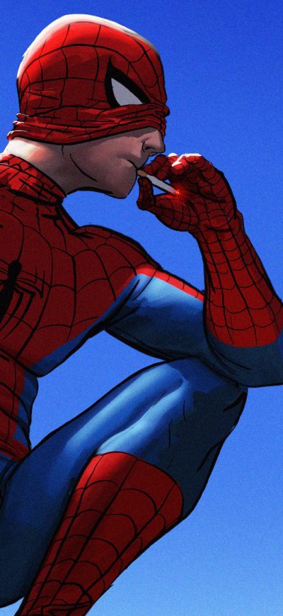 Fond d'écran iPhone Spiderman Smoking Cigarette