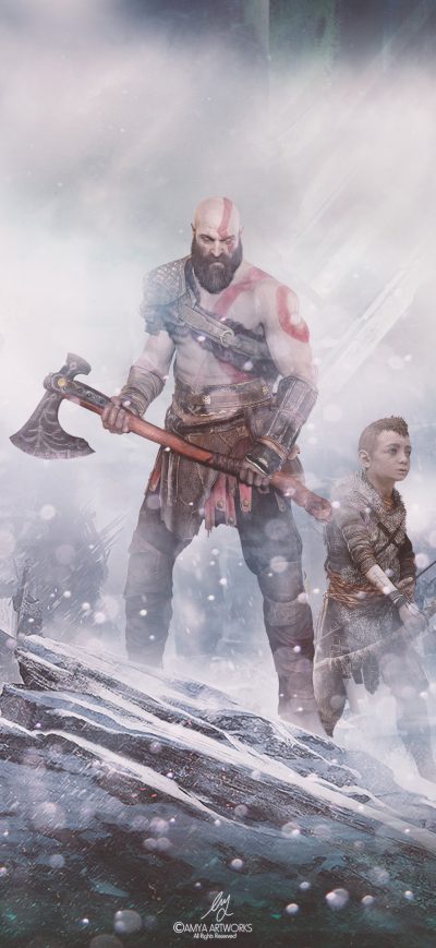 Fond d'écran iPhone God Of War 4k