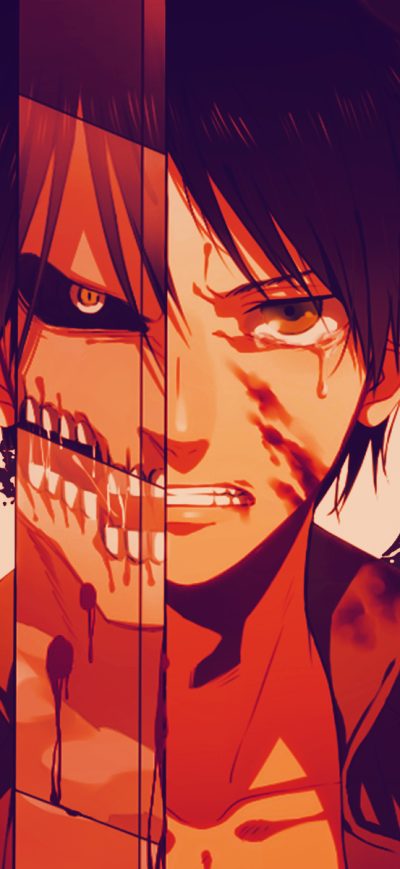 Fond d'écran Eren Jeager Anime sur iPhone