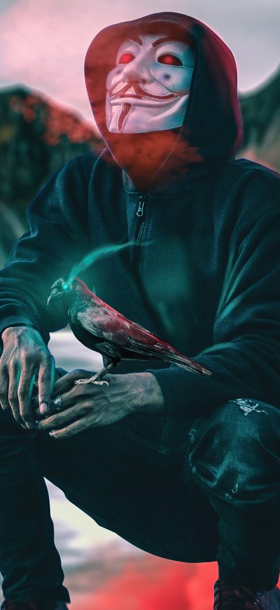 Fond d'écran iPhone Anonymus Raven Master 4k