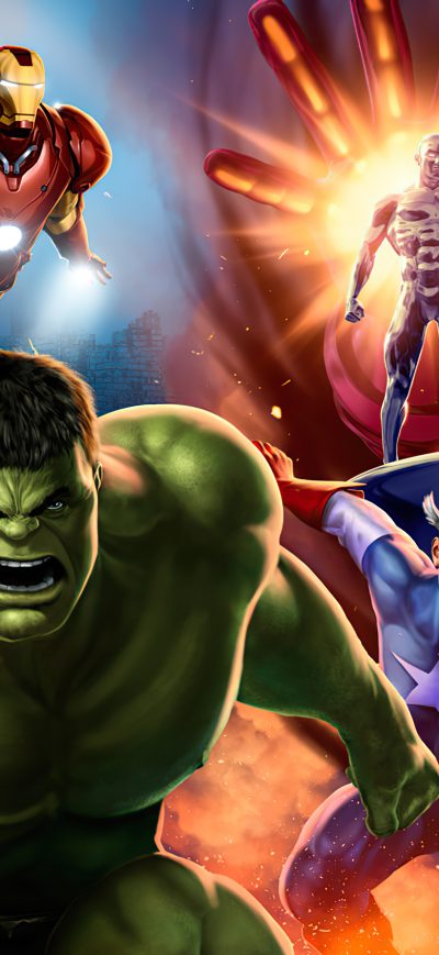 Fond d'écran iPhone Avengers Assemble Art 4k