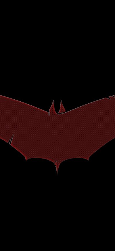 Fond d'écran iPhone Batman Red Logo 8k