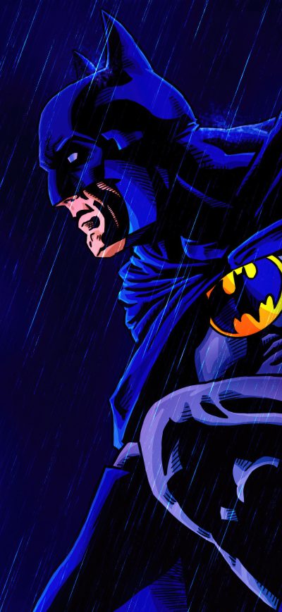 Fond d'écran iPhone Batman Rain Comic Art 5k