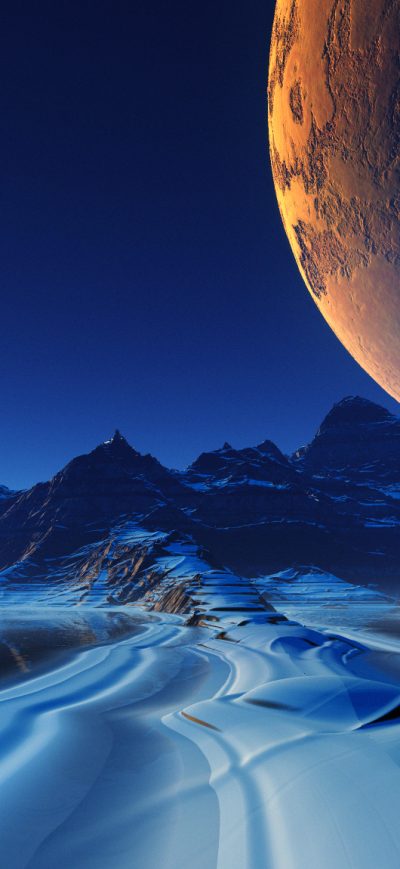 Fond d'écran iPhone Landscape Cinematic Planets Reflection