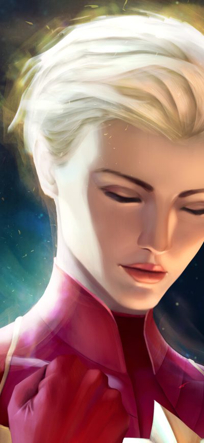 Fond d'écran iPhone Powerful Captain Marvel 4k