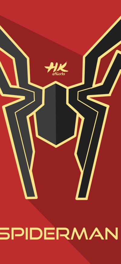 Fond d'écran iPhone Iron Spider Infinity War Logo