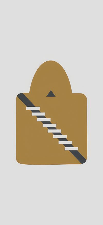 Fond d'écran iPhone Chewbacca Minimal Doddle 5k