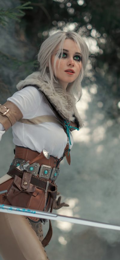 Fond d'écran iPhone Ciri The Witcher 3 Cosplay 4k