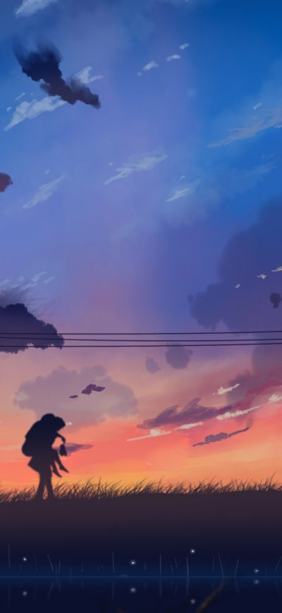 Fond d'écran iPhone Boy Carrying Girl On His Shoulders Digital Art