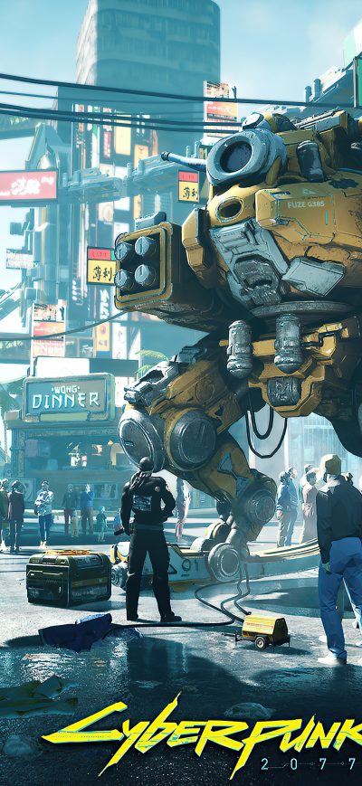 Fond d'écran iPhone Cyberpunk 2077 City Game