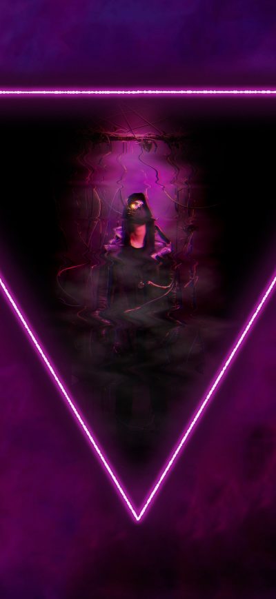 Fond d'écran iPhone Cyberpunk Abstract Triangle Darkness