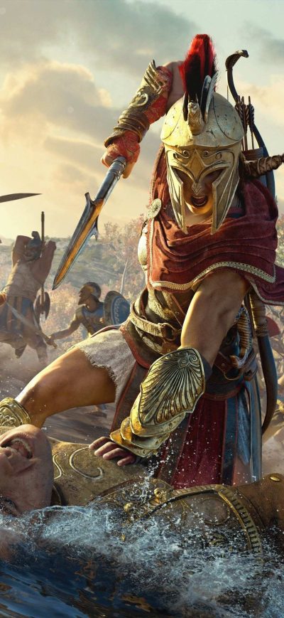 Fond d'écran iPhone Assassins Creed Odyssey War 4k