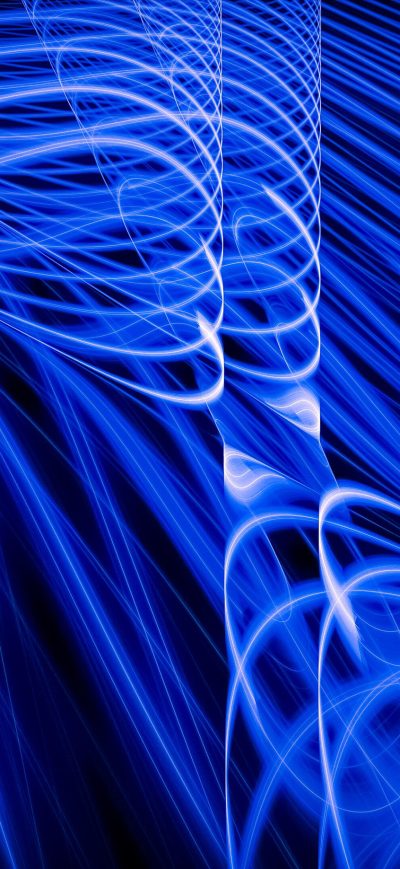 Fond d'écran iPhone Blue Raw Fractal Digital Art 4k