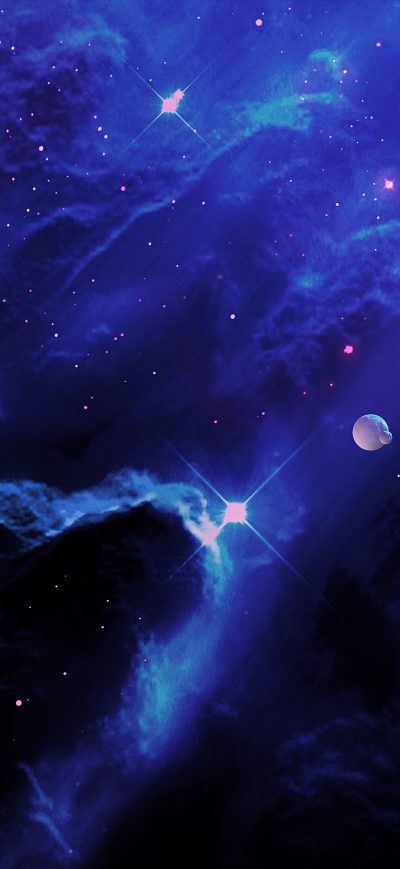 Fond d'écran iPhone Dark Realm Planets 4k