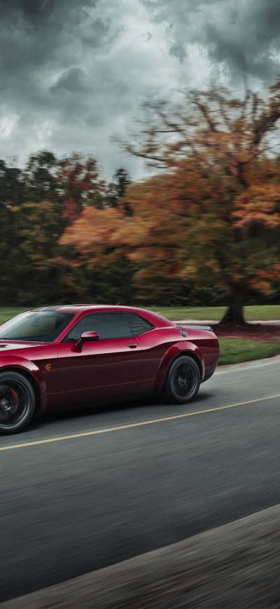 Fond d'écran iPhone Dodge Challenger SRT Hellcat Widebody 2019 4k
