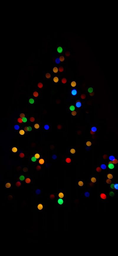 Fond d'écran iPhone Christmas Tree Minimalism Dark 4k