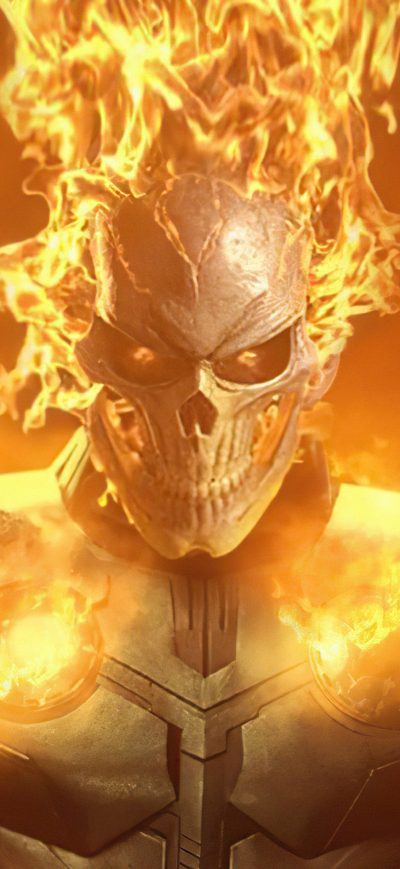 Fond d'écran iPhone Ghost Rider In Flames 4k