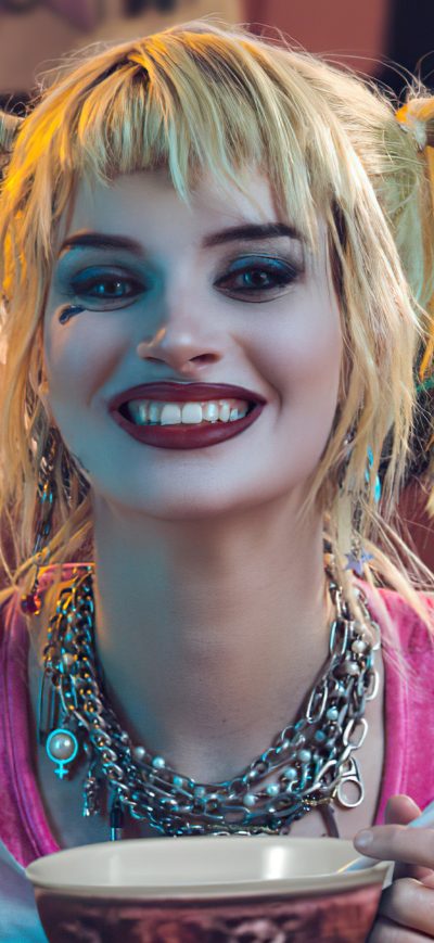Fond d'écran iPhone Harley Quinn Having Breakfast Cosplay 5k