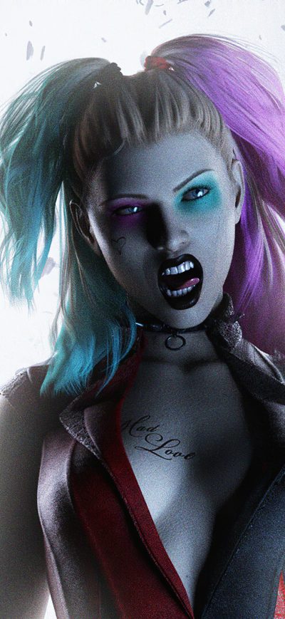 Fond d'écran Harley Quinn Crazy sur iPhone