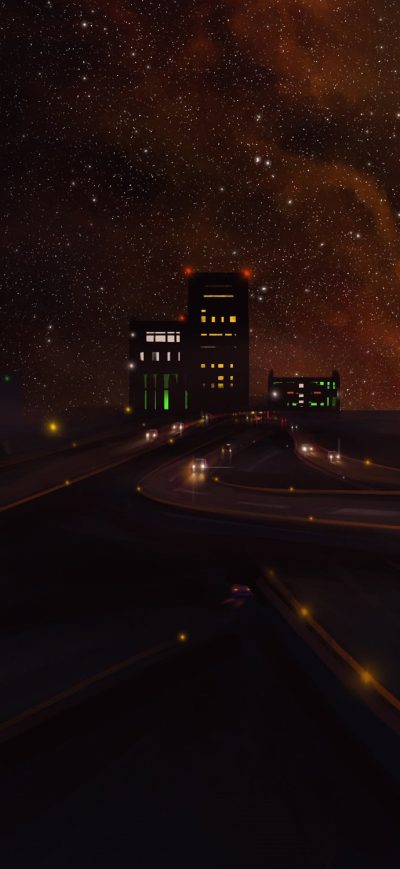 Fond d'écran iPhone Expressway Night Digital Art