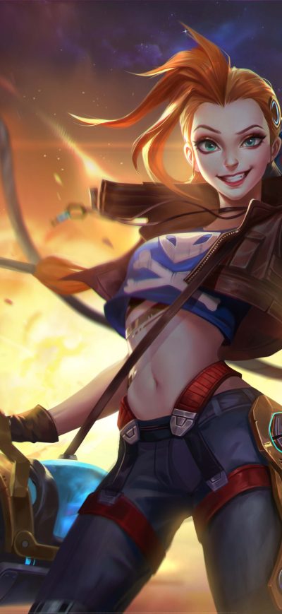 Fond d'écran League Of Legends Jinx 4k 2020 sur iPhone