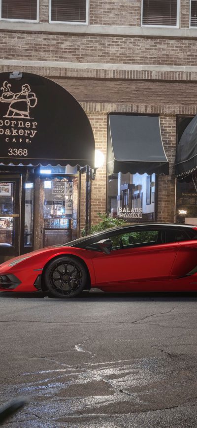 Fond d'écran iPhone Red Lambo 4k