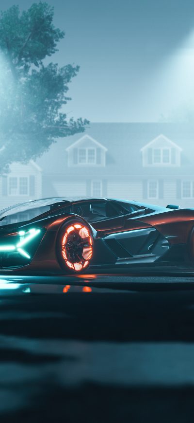 Fond d'écran iPhone Lamborghini Terzo Millennio Concept Art 5k