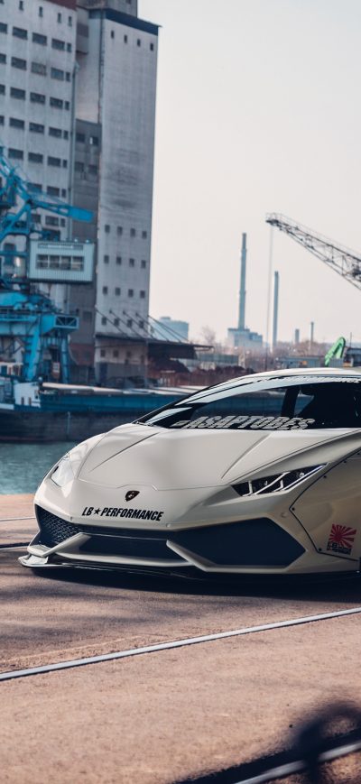 Fond d'écran White Lamborghini 4k 2020 sur iPhone