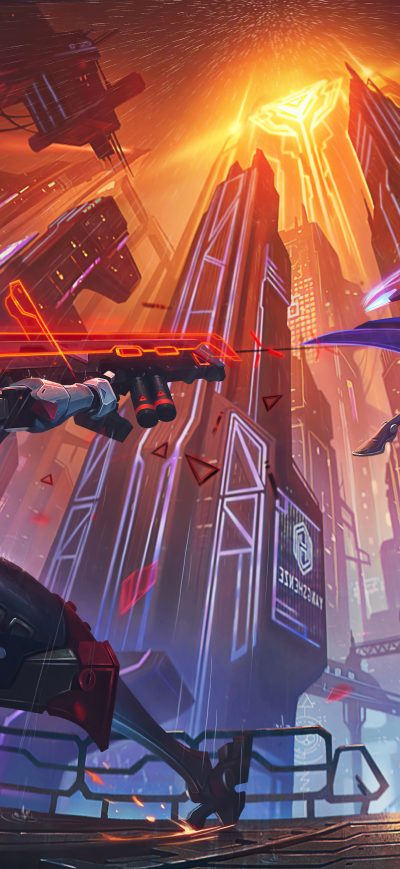 Fond d'écran iPhone League Of Legends Wild Rift Project Vayne Vs Jhin 5k