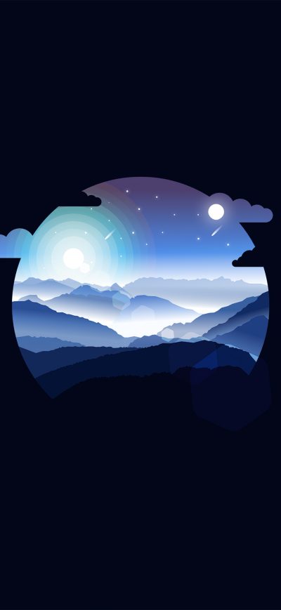 Fond d'écran iPhone Minimalism Mountians 4k