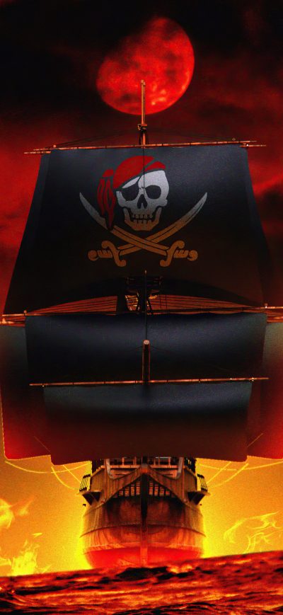 Fond d'écran iPhone Pirate Boat Sailing