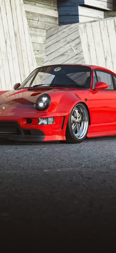 Fond d'écran iPhone Porsche 911 964 Widebody Bodykit
