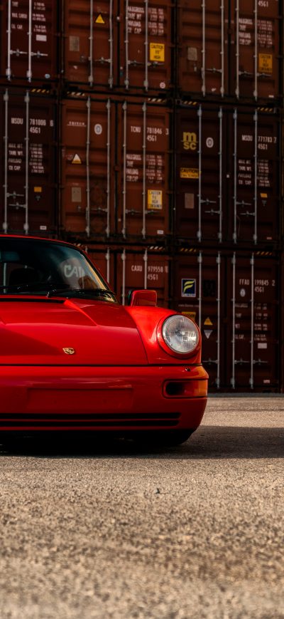 Fond d'écran iPhone Taco Red Porsche 964 8k